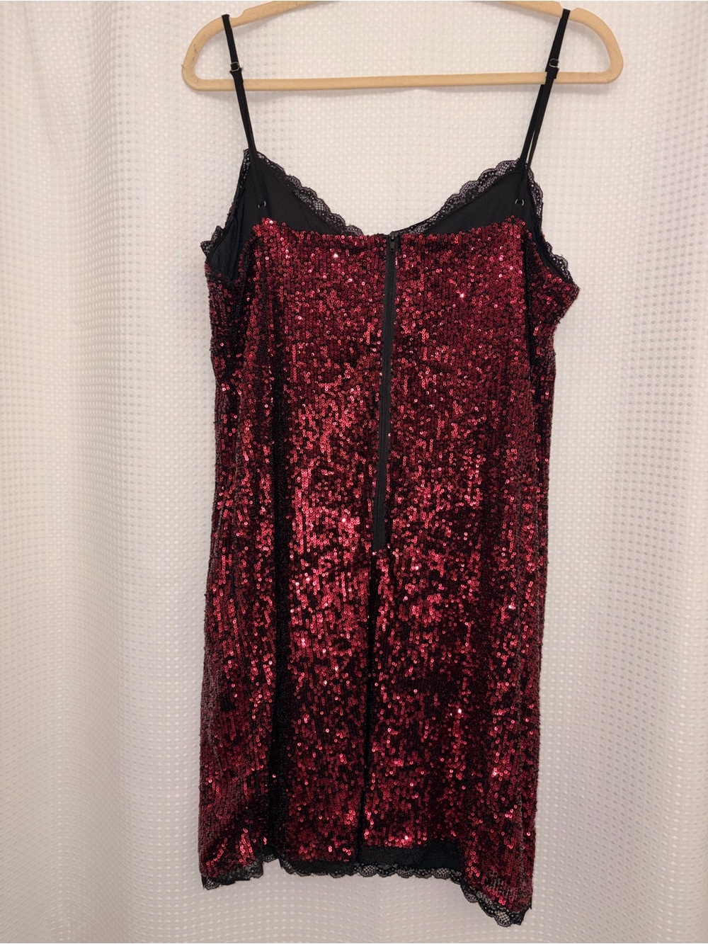 Wild Fable red and black sequin lace trip slip dress XXL - Picture 8 of 8